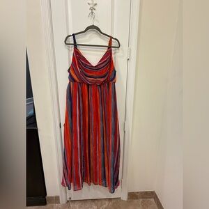 Torrid Maxi Chiffon Pleated Dress